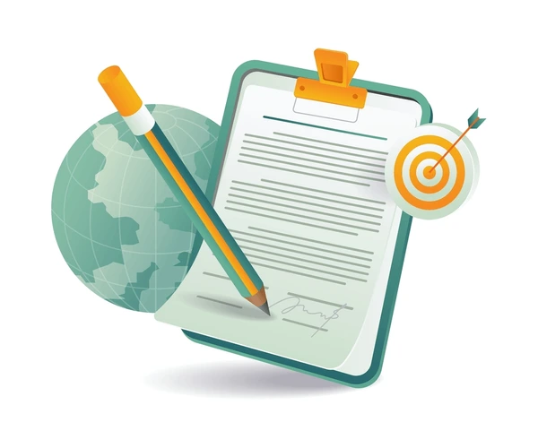 clipboard-pencil-globe-illustration-600nw-2499603545.webp